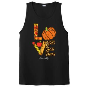 Pumpkin Love Teacher Life Thanksgiving Fall  PosiCharge Competitor Tank