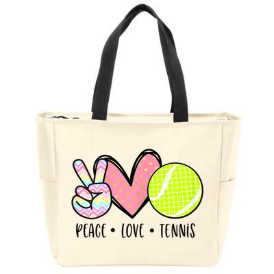 Peace Love Tennis Cute For Teen Little Girl Zip Tote Bag