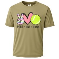 Peace Love Tennis Cute For Teen Little Girl Cooling Performance Crew T-Shirt