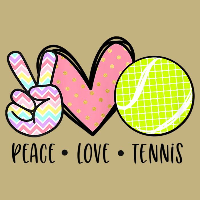 Peace Love Tennis Cute For Teen Little Girl Cooling Performance Crew T-Shirt