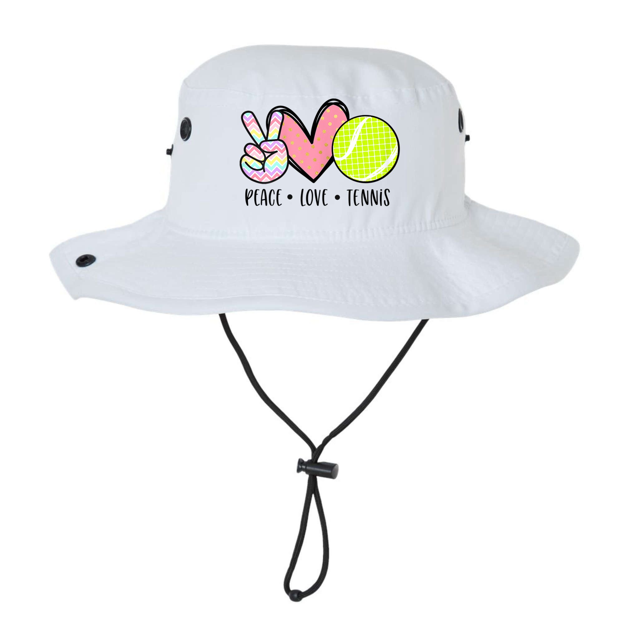 Peace Love Tennis Cute For Teen Little Girl Bucket Hat