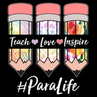 #Para Life Teach Love Inspire Cute Colorful Pencils Drawstring Bag