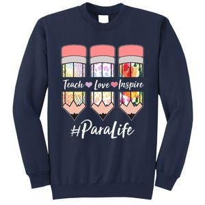 #Para Life Teach Love Inspire Cute Colorful Pencils Sweatshirt