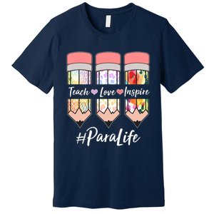 #Para Life Teach Love Inspire Cute Colorful Pencils Premium T-Shirt