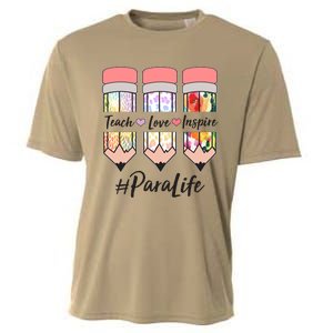 #Para Life Teach Love Inspire Cute Colorful Pencils Cooling Performance Crew T-Shirt