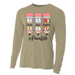 #Para Life Teach Love Inspire Cute Colorful Pencils Cooling Performance Long Sleeve Crew