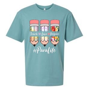 #Para Life Teach Love Inspire Cute Colorful Pencils Sueded Cloud Jersey T-Shirt