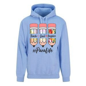 #Para Life Teach Love Inspire Cute Colorful Pencils Unisex Surf Hoodie