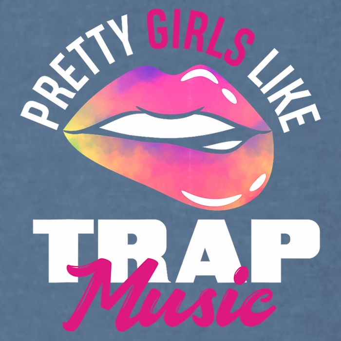 Pretty Like Trap Music Funny Hiphop Garment-Dyed Sweatshirt