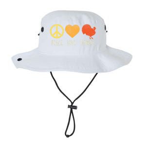 Peace Love Turkey Funny Thanksgiving Day Hippie Hippy Gift Legacy Cool Fit Booney Bucket Hat