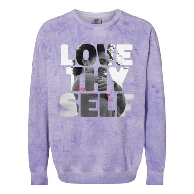 Positive Love Thy Self to promote SelfCare  Colorblast Crewneck Sweatshirt