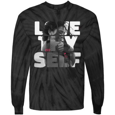 Positive Love Thy Self to promote SelfCare  Tie-Dye Long Sleeve Shirt