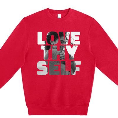 Positive Love Thy Self to promote SelfCare  Premium Crewneck Sweatshirt