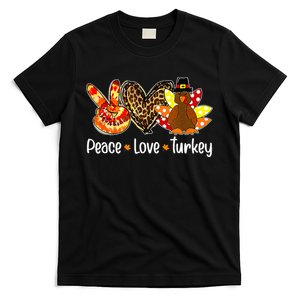 Peace Love Turkey Pumpkin Gobble Turkey Thanksgiving T-Shirt