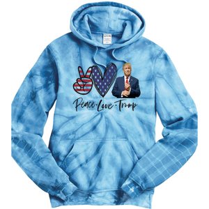 Peace Love Trump Funny Trump Girl Tie Dye Hoodie