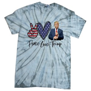 Peace Love Trump Funny Trump Girl Tie-Dye T-Shirt