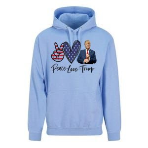 Peace Love Trump Funny Trump Girl Unisex Surf Hoodie