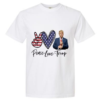 Peace Love Trump Funny Trump Girl Garment-Dyed Heavyweight T-Shirt