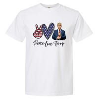 Peace Love Trump Funny Trump Girl Garment-Dyed Heavyweight T-Shirt