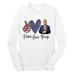 Peace Love Trump Funny Trump Girl Long Sleeve Shirt