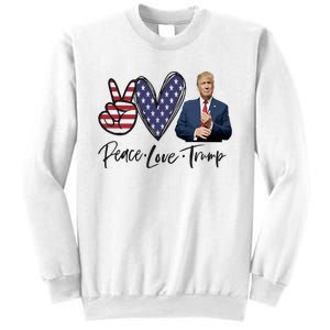 Peace Love Trump Funny Trump Girl Sweatshirt