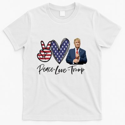 Peace Love Trump Funny Trump Girl T-Shirt