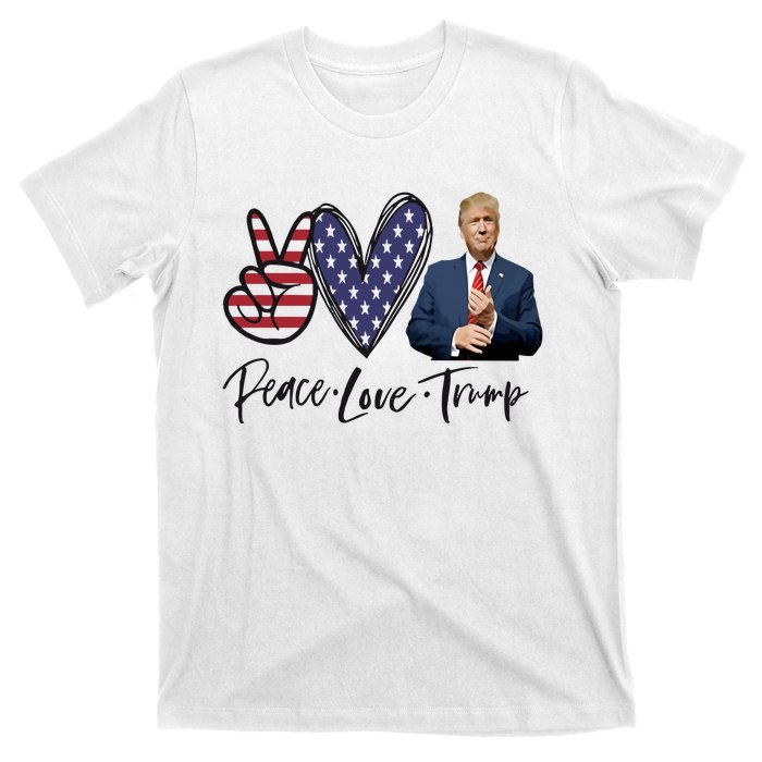 Peace Love Trump Funny Trump Girl T-Shirt