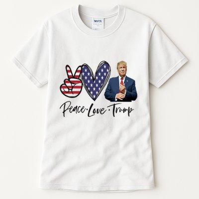 Peace Love Trump Funny Trump Girl Tall T-Shirt