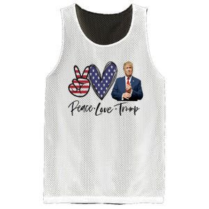 Peace Love Trump Funny Trump Girl Mesh Reversible Basketball Jersey Tank