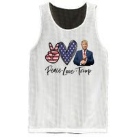 Peace Love Trump Funny Trump Girl Mesh Reversible Basketball Jersey Tank