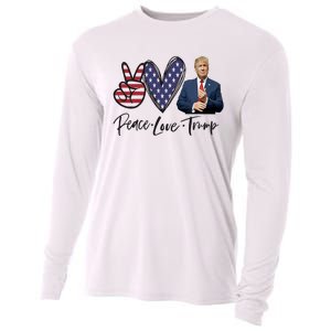 Peace Love Trump Funny Trump Girl Cooling Performance Long Sleeve Crew