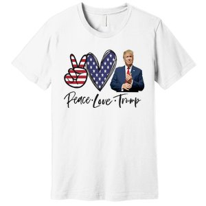 Peace Love Trump Funny Trump Girl Premium T-Shirt