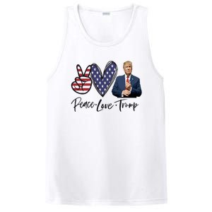 Peace Love Trump Funny Trump Girl PosiCharge Competitor Tank