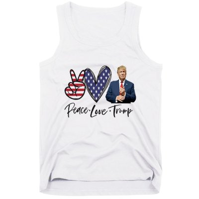 Peace Love Trump Funny Trump Girl Tank Top