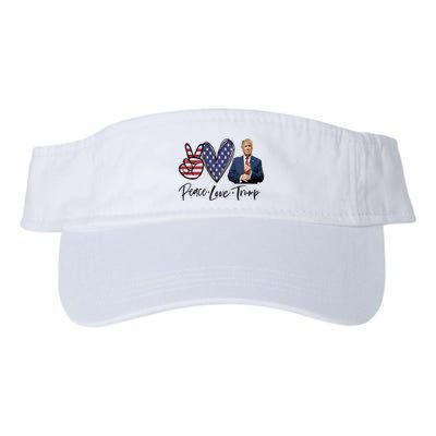 Peace Love Trump Funny Trump Girl Visor