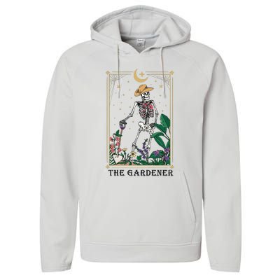 Plant Lover Tarot Card Mom Gardening Performance Fleece Hoodie