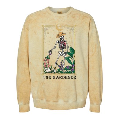 Plant Lover Tarot Card Mom Gardening Colorblast Crewneck Sweatshirt