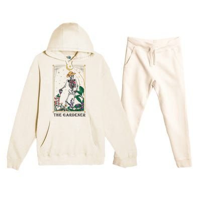 Plant Lover Tarot Card Mom Gardening Premium Hooded Sweatsuit Set