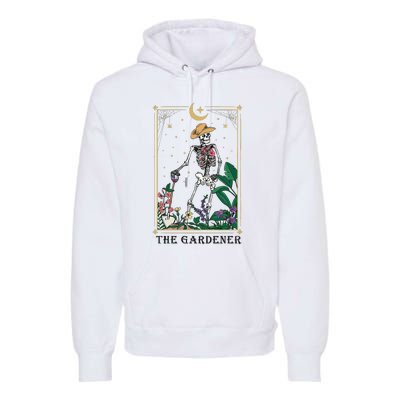 Plant Lover Tarot Card Mom Gardening Premium Hoodie