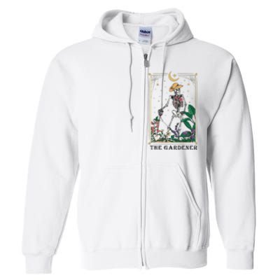 Plant Lover Tarot Card Mom Gardening Full Zip Hoodie