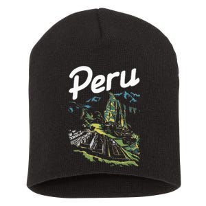 Peru Lover Typical Peruvian Vacation Souvenir Short Acrylic Beanie