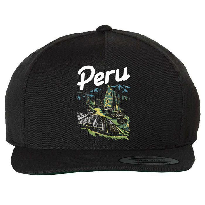 Peru Lover Typical Peruvian Vacation Souvenir Wool Snapback Cap