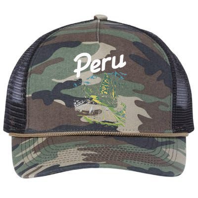 Peru Lover Typical Peruvian Vacation Souvenir Retro Rope Trucker Hat Cap