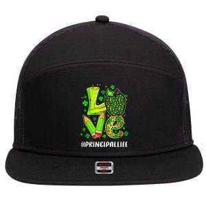 Principal Life Teacher Lover St Patricks Day School Gift 7 Panel Mesh Trucker Snapback Hat