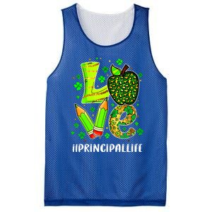 Principal Life Teacher Lover St Patricks Day School Gift Mesh Reversible Basketball Jersey Tank