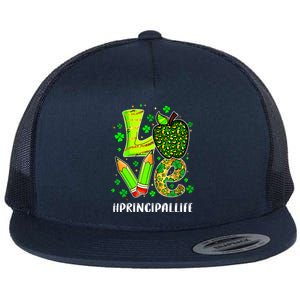 Principal Life Teacher Lover St Patricks Day School Gift Flat Bill Trucker Hat