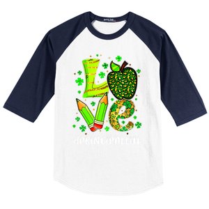 Principal Life Teacher Lover St Patricks Day School Gift Baseball Sleeve Shirt