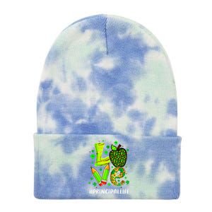 Principal Life Teacher Lover St Patricks Day School Gift Tie Dye 12in Knit Beanie