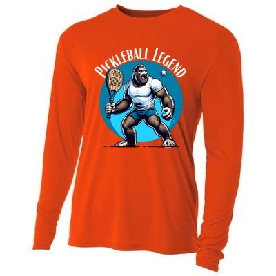 Pickleball Lover Team Bigfoot Funny Pickleball Legend Meaningful Gift Cooling Performance Long Sleeve Crew