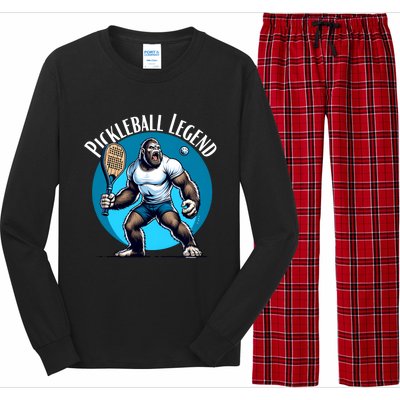 Pickleball Lover Team Bigfoot Funny Pickleball Legend Meaningful Gift Long Sleeve Pajama Set